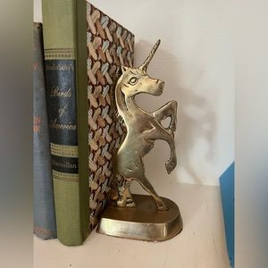 Vintage Brass Unicorn Bookend